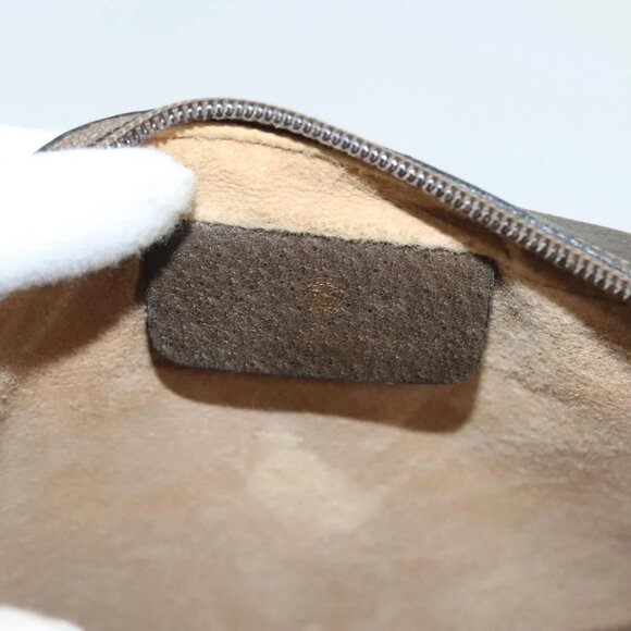 GUCCI GG Supreme Web Sherry Line Bag PVC Beige Gold 75 02 004 Auth BA3807 - Picture 11 of 16